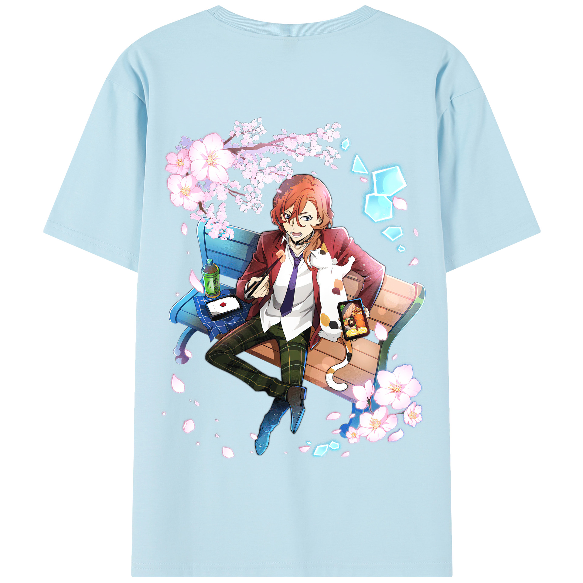 （画像用） 文豪ストレイドッグス Bungo Stray Dogs 綿100％半袖Tシャツ（背面プリント）